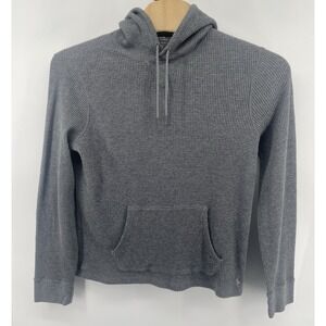 Polo Ralph Lauren Hoodie Mens XL Grey Waffle Knit Thermal Pullover Long Sleeve